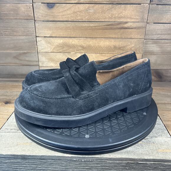 Paul Green Womens Size US 8.5 Sadie Loafer Slip On Black Suede Casual Shoes - Picture 3 of 13